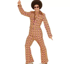 Costume da onde e cerchi da discoteca anni '70 per uomo
