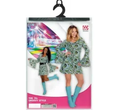 Costume da onde verdi anni '70 per donna