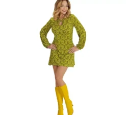 Costume da onde verdi anni '70 per donna