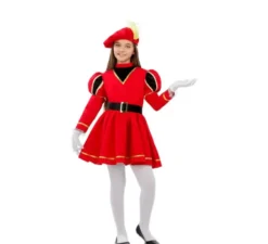 Costume da Paggio Reale rosso per bambina