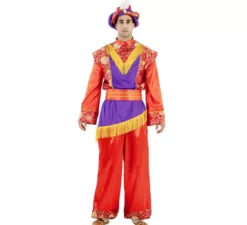 Costume da paggio reale rosso per uomo