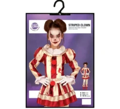 Costume da Pagliaccia a righe per bambina