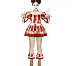 Costume da Pagliaccia a righe per donna