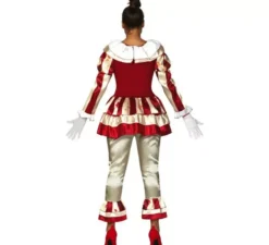 Costume da Pagliaccia a righe per donna