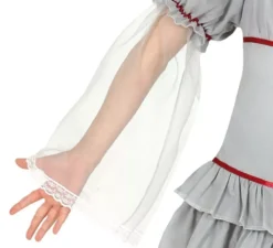 Costume da Pagliaccia del terrore grigio per bambina