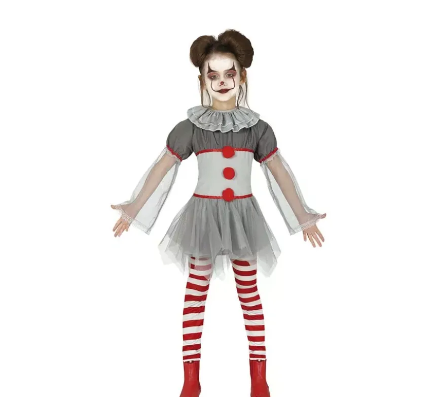 Costume da Pagliaccia terrificante per bambina