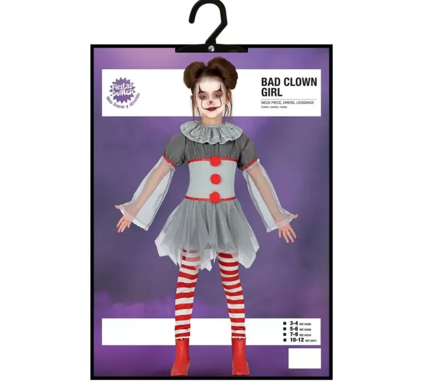 Costume da Pagliaccia terrificante per bambina