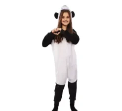 Costume da Panda Kugurumi con cappuccio e orecchie per bambino