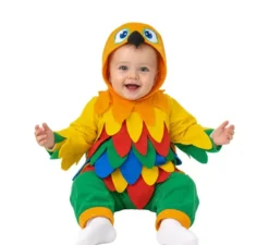 Costume da pappagallo colorato per neonato