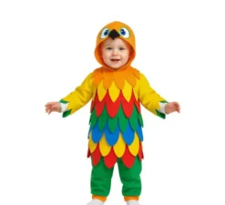 Costume da pappagallo colorato per neonato