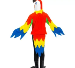 Costume da pappagallo colorato per uomo