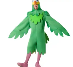 Costume da pappagallo verde per uomo