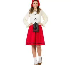 Costume da pastore rosso per donna