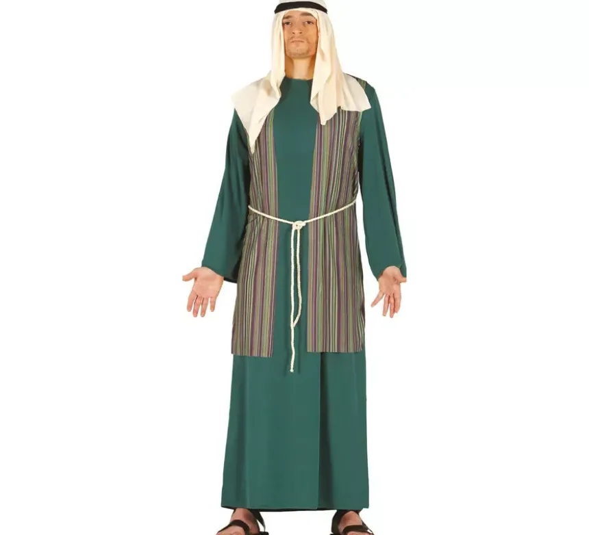 Costume da pastore Saint Joseph Green per uomo