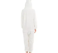 Costume da pecora bianca con cappuccio da donna
