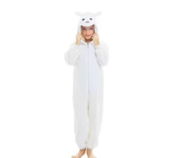 Costume da pecora con cappuccio per bambina
