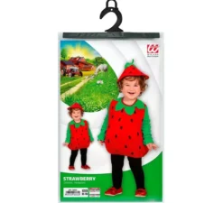 Costume da piccola Fragola con cappello per bambina