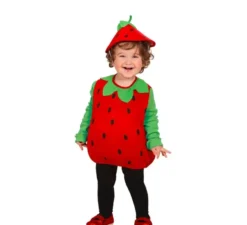 Costume da piccola Fragola con cappello per bambina
