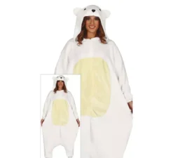 Costume da pigiama da orso polare adulto