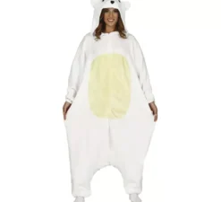 Costume da pigiama da orso polare adulto