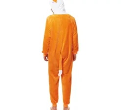 Costume da pigiama Zorro arancione e bianco per uomo