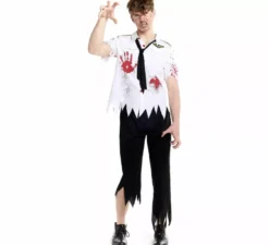 Costume da pilota di aereo zombie per uomo