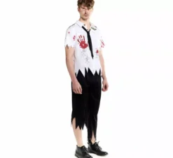 Costume da pilota di aereo zombie per uomo