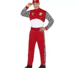 Costume da pilota di Formula 1 rosso per uomo