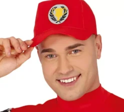 Costume da pilota di Formula 1 rosso per uomo