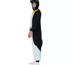 Costume da Pinguino o Pigiama con cappuccio per adulto