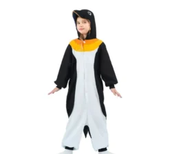 Costume da Pinguino o Pigiama con cappuccio per bambini