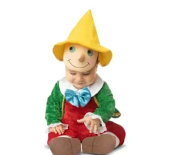 Costume da Pinocchio con cappello e maschera per neonato e bambino