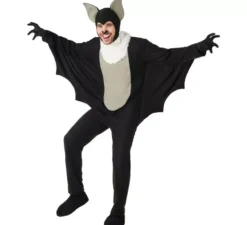 Costume da pipistrello con orecchie grigie per uomo