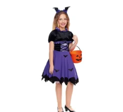 Costume da pipistrello lilla per bambina