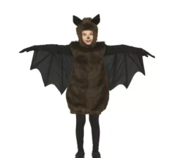 Costume da pipistrello peloso scuro per bambino