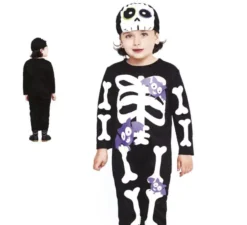Costume da pipistrello scheletro con cappello per bambino
