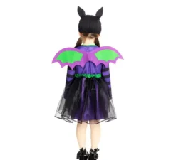 Costume da Pipistrello viola con cappello e ali per neonato e bambina