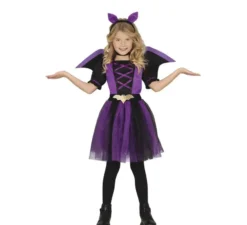 Costume da pipistrello viola per bambina