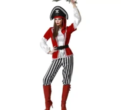 Costume da pirata a righe per adulto