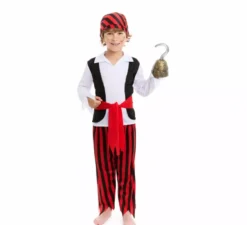 Costume da pirata a righe per bambino