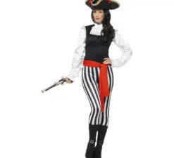 Costume da pirata a righe per una donna