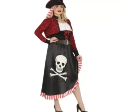 Costume da pirata con gonna per donna