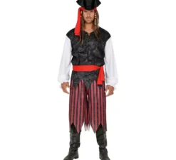 Costume da Pirata dei Caraibi a righe da uomo