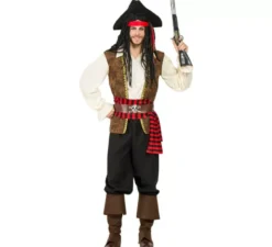 Costume da pirata marrone per un uomo