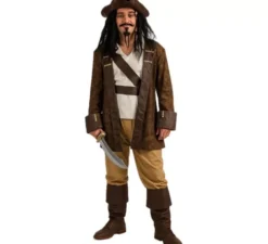 Costume da pirata marrone per uomo