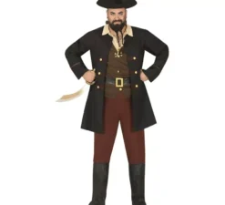 Costume da pirata nero per uomo