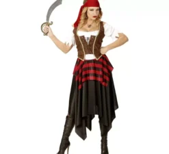 Costume da Pirata Reckless con nastro per donna