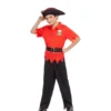 Costume da pirata rosso per bambino