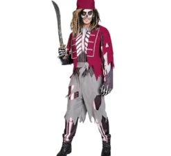Costume da pirata scheletro da cabina per uomo