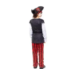 Costume da pirata zombie a strisce bianche per bambino